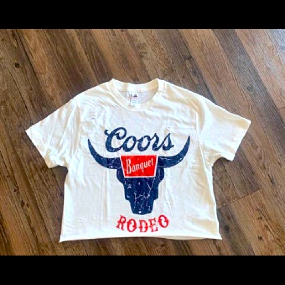 Coors Rodeo White Crop Top